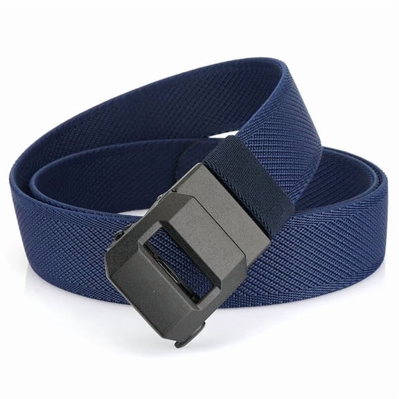 Nylon Ratchet Belt, Sports Belt Adjustable Quick Release Woven Waist Belt Automatic Slide Buckle Micro Elastic