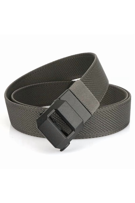 Nylon Ratchet Belt for Men | Adjustable Sports Woven Waist Belt | 1.5 Inch Wide, Alloy Automatic Buckle, Fits up to 48 Inch Waist