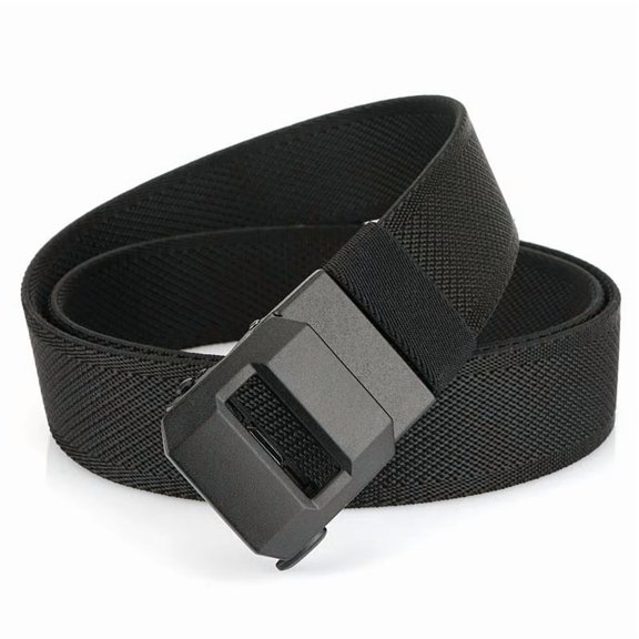 Nylon Ratchet Belt for Men | Adjustable Sports Woven Waist Belt | 1.5 Inch Wide, Alloy Automatic Buckle, Fits up to 48 Inch Waist