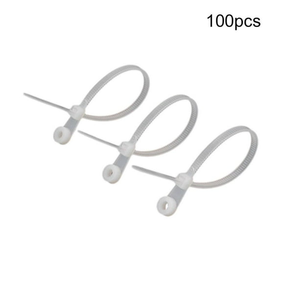 Nylon Reusable Cable Zip Ties 100/200pcs Screw Hole Cable House Decoration I7A5 Ties Tools Fixing Fasten Head