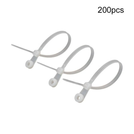 Nylon Reusable Cable Zip Ties 100/200pcs Screw Hole Fixing Head Cable Ties House Decoration Tools Fasten H8L9