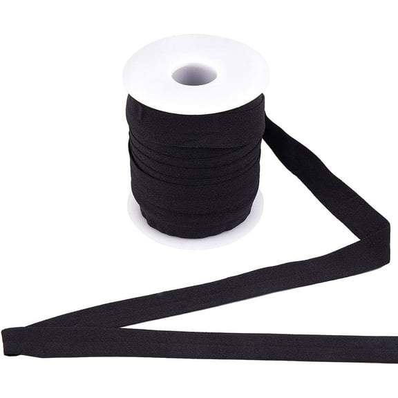 Nylon Ribbons for Wrapping Ribbon Flat Black 5/8 inch(15mm) about 21.87 Yards(20m)/Roll