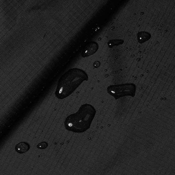 Nylon Ripstop Fabric PU Coated 70 Denier 1.9oz 62/63" Wide Waterproof Tent Water Repellent Dustproof Airtight Excellent Fabric for Kites (Black)