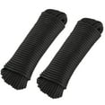 thumbnail image 1 of Nylon Rope 1/4 inch by 50 Ft - Use for Flag Pole Rope Replacement, Marine Rope, Hiking, and Camping Rope - Strong Outdoor Rope for Laundry Line, Tie, Pull, Swing, and More - Black Rope - 2 Pack, 1 of 7