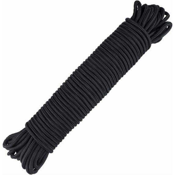 Nyloncraft Rope HuiJuMei, Nylon Rope, 100 Feet, 1/4 Inch Solid Braided Nylon Rope ...
