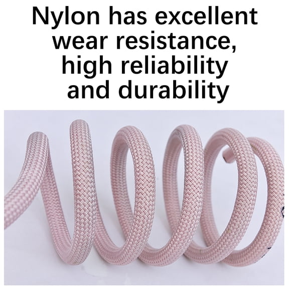 Nylon Rope Braided Heavy Duty, Multi-Purpose Strong Rope for Camping Hiking Outdoor, Clothesline Tie Down Utility Rope 6mm x 3m, Red