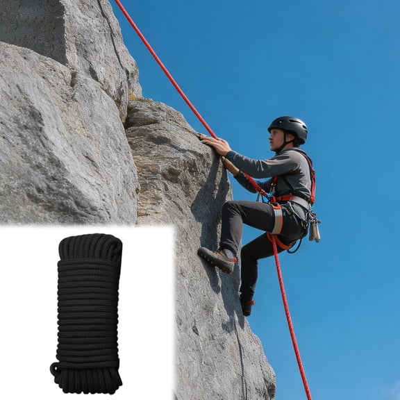 Nylon Rope For Climbing And Outdoor Use Versatile Practical Utility Rope For Hanging Drying Binding And Crafting Ice Gear Grapple Hooks Ice Shanty with Sled Clam for Ice Poles Shoes with Poles And