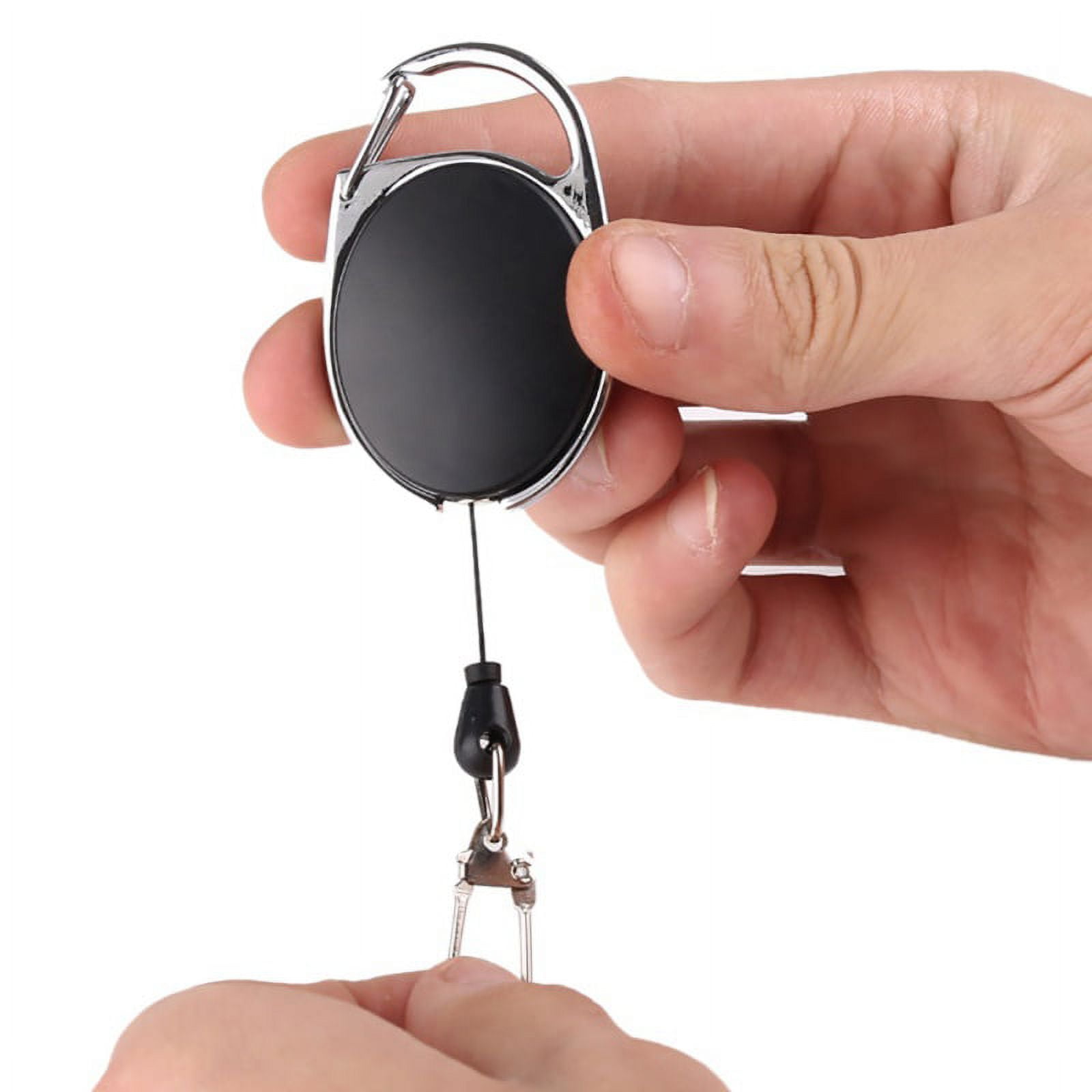 Nylon Rope Pull Ring Retractable Key Chain Recoil Keyring Heavy Duty ...