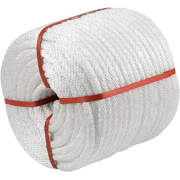 Nylon Rope - White Pull Rope Cord (1/2 inch x 100 Ft)