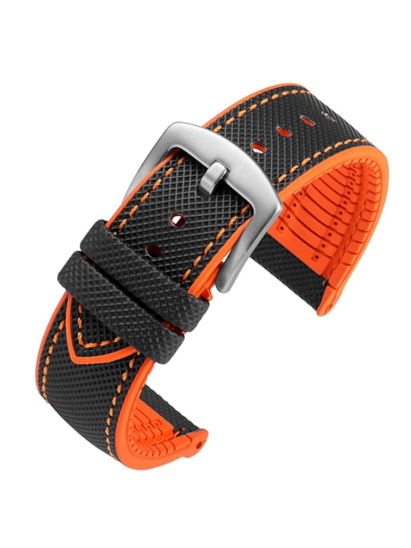 Nylon Rubber Bottom Watch Straps Canvas Men Watch Band Breathable Waterproof Replacement Bands 20mm 22mm
