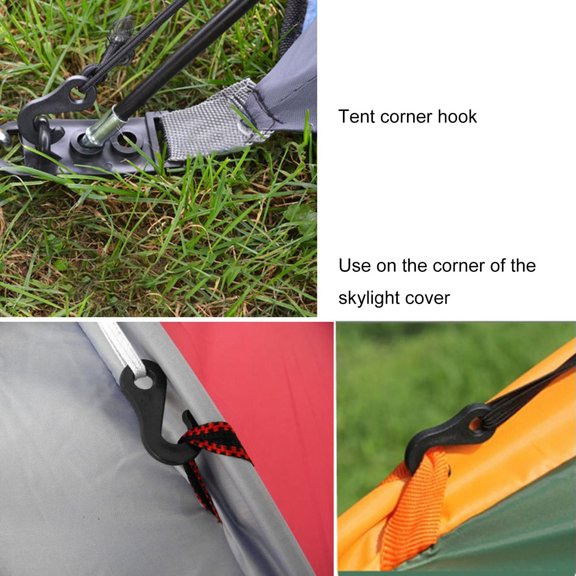 Nylon S-Shape Tent Hooks 30PCS 4cm Camping Canopy Fixation Tools