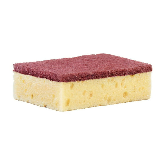 Nylon Scouring Sponge, Kitchen Cleaning Sponge With Emery Abrasive Surface And 2-Pack Value For Dishwashing, Pot Scrubbing And Surface Cleaning, 2Pc