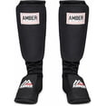 thumbnail image 1 of Nylon Shin and Instep Protectors for Muay Thai, Kickboxing, MMA – High-Density EVA Foam, Easy Slip-On Design, Breathable Cool Lining, Thick Padding for Impact Protection, Pair of Shin Guards, Medium, 1 of 7