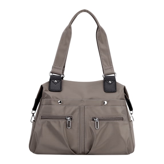 Nylon Shoulder Bag Large Capacity Multi Pocket Travel Backpack Organizer Laptop Work School Bag USB Charging Port Casual Daypack for Office Travel College Commuting Daily Use