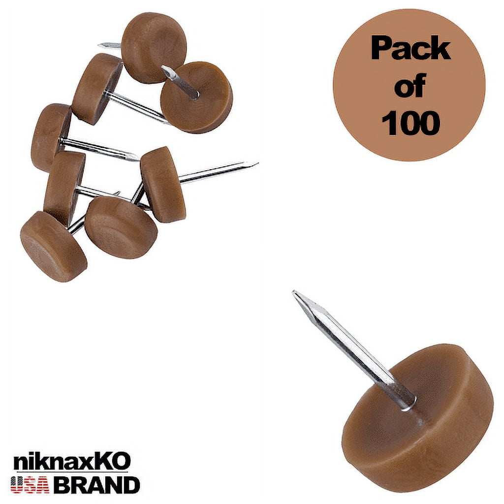 Nylon Slider Glides for Chairs, Stools, Tables Round Nail on