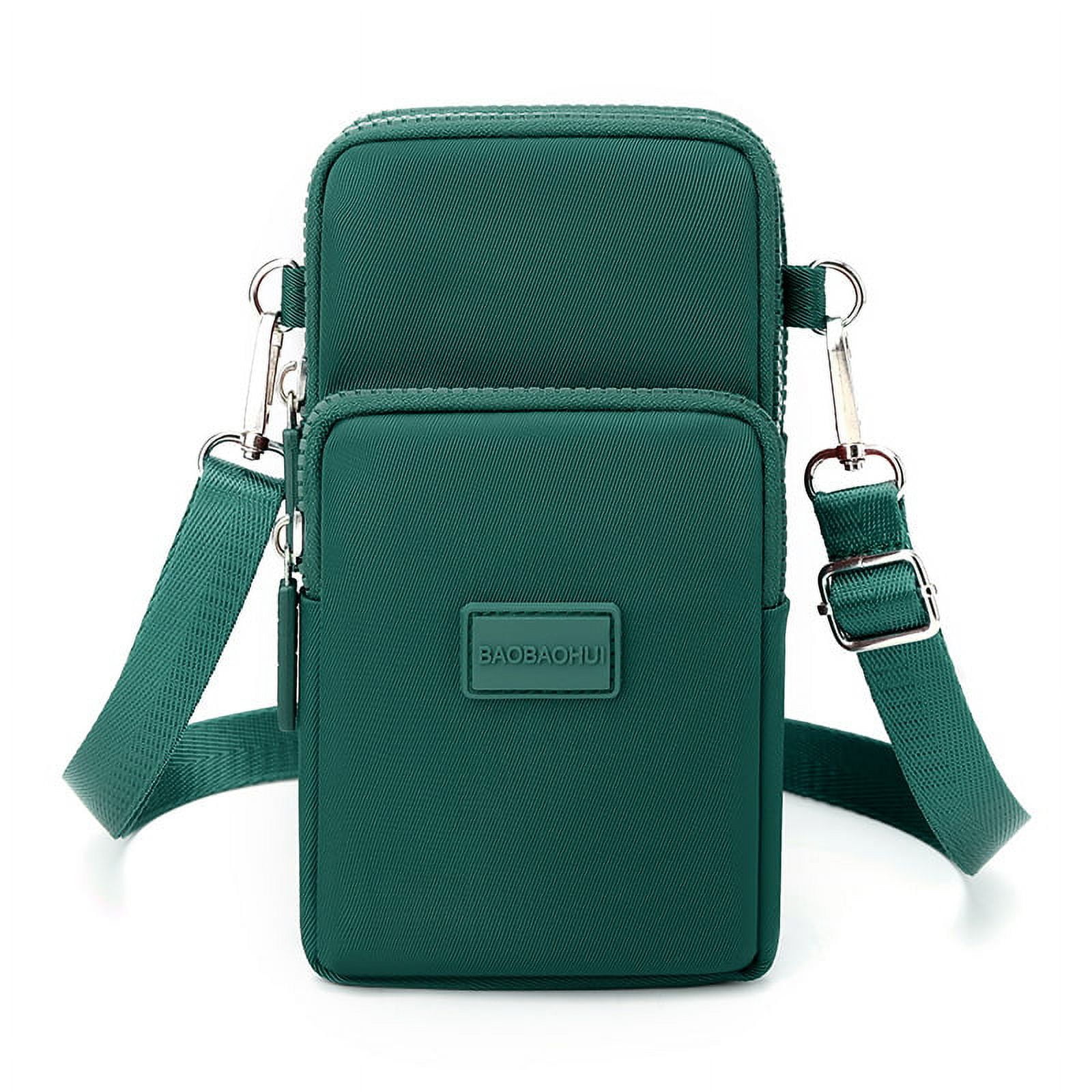 Dark GREEN cross body / shoulder bag. Genuine leather bag. Medium size –  Handmade suede bags by Good Times Barcelona