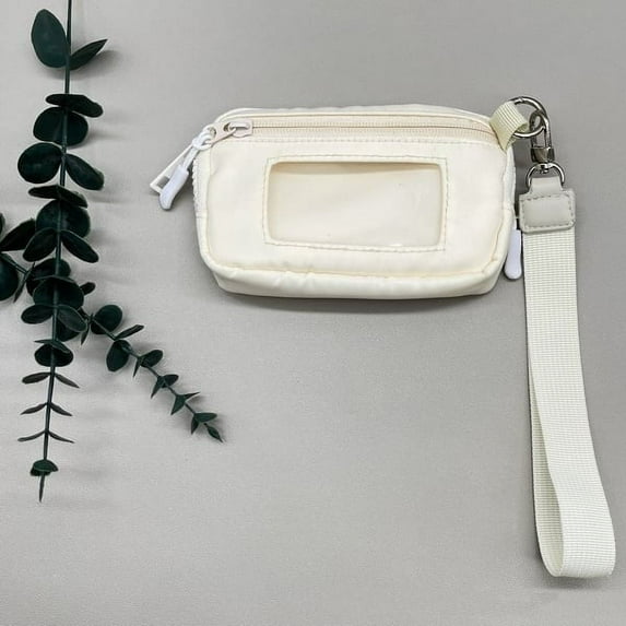 Nylon Small Keychain Makeup Bag, Mini Leisure Nylon Lanyard Card Case Holder, Handheld Coin Purse Lipstick Storage Bag, Coin Purse Lipstick Cosmetic Accessories Organizer with Zipper and Hook