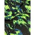 thumbnail image 1 of Nylon Spandex 4ways Stretch W/Silver Glitters & Fluorescent Flames Design, 1 of 4
