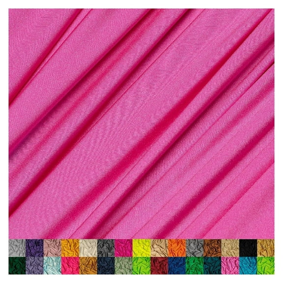 Nylon Spandex Fabric by the Yard - 60" Wide Spandex Swimwear Fabric - 4 Way Stretch Fabric for Active Wear, Yoga Pants, Table Cloth - Swimsuit Fabric by the Yard - Neon Bubble Gum - 4 4 Yards