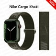 thumbnail image 1 of Nylon Sport Loop Bands for Apple Watch Band 44mm 40mm 41mm 45mm 38mm 42mm for Women Men, Stretchy Elastic Braided Replacement Wrist Band for iWatch Series 6 7 5 4 3 2 1 SE -Cargo Khaki, 1 of 8