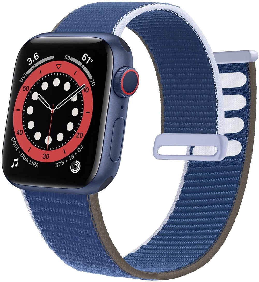 Hook & Loop Watch Band Sport Replacement Strap in Blue TechSwiss