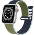 thumbnail image 1 of Nylon Sport Loop Bands Compatible with Apple Watch Band 38mm 40mm 41mm 42mm 44mm 45mm for Women Men, Stretchy Elastic Braided Replacement Straps for iWatch Series 6 7 5 4 3 2 1 SE - Khaki, 1 of 14
