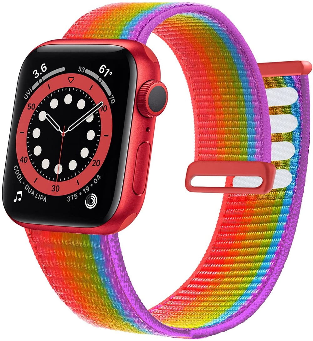 Bandmax Compatible for Rainbow LGBT Apple Watch Band 38MM 40MM Braided  Nylon Rope iwatch Series 7/6/5/4/3/2/1 Replacement Wristband Straps  Accessories