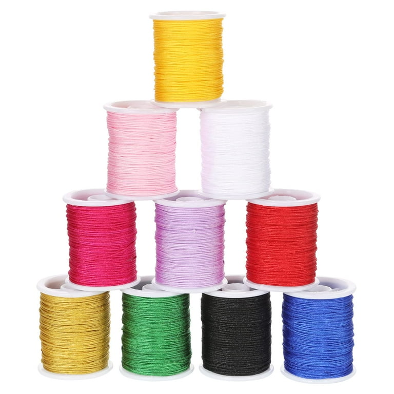 Nylon String for Bracelets, 10 Colors Rolls Nylon Cord for String