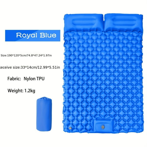 Nylon TPU Self-Inflating Sleeping Mat - 1/2 Person & Built-in Pump. Ultra-Lightweight for Backpacking, Hiking & Camping.