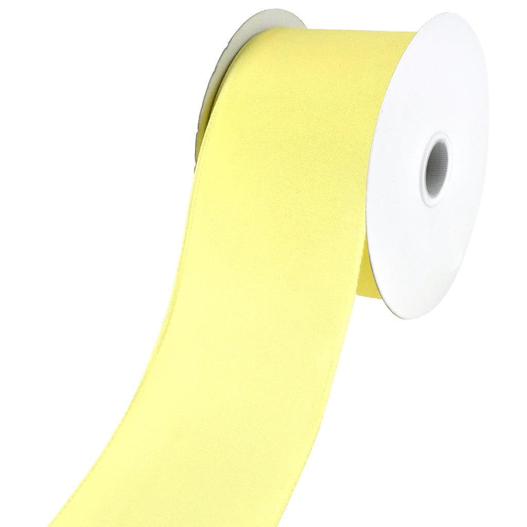 Nylon Taffeta Wired Edge Ribbon, 2-1/2-Inch, 25-Yard - Baby Maize Yellow