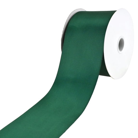 Nylon Taffeta Wired Edge Ribbon, 2-1/2-Inch, 25-Yard - Emerald Green