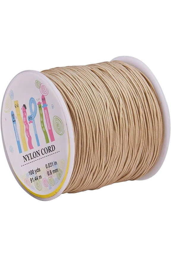 Nylon Thread BurlyWood 0.8mm 98.43yards/roll(90m/roll)