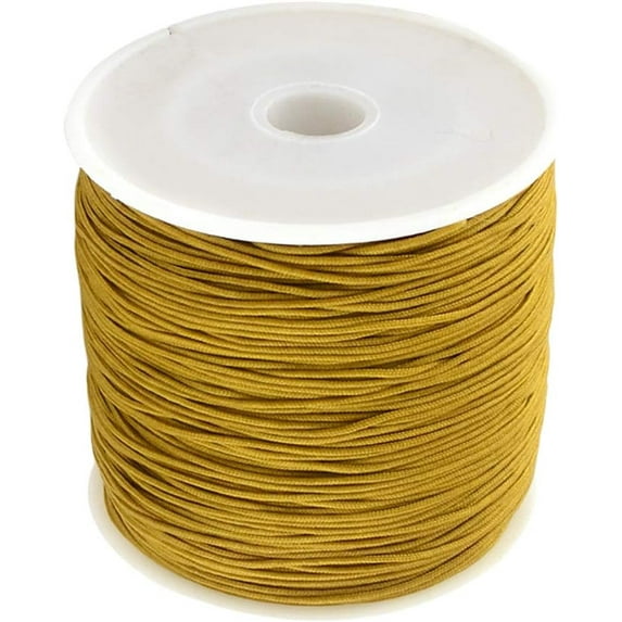 Nylon Thread Chinese Knotting Cord Beading Cord for Beading Jewelry Making Goldenrod 0.8mm about 100yards/roll