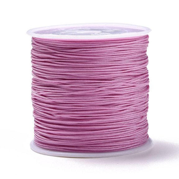 Nylon Thread Chinese Knotting Cord Beading Cord for Beading Jewelry Making Violet 0.8mm 100yards/roll