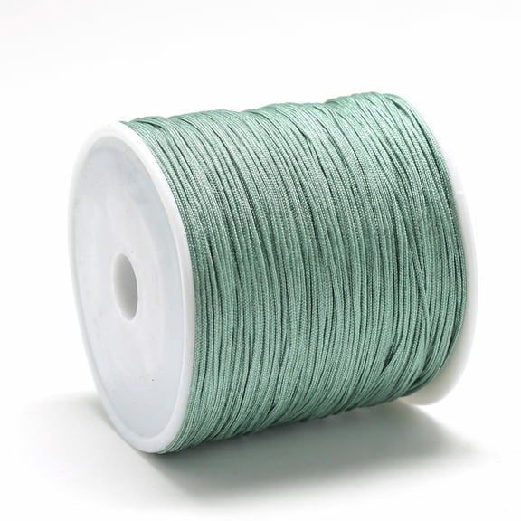 Nylon Thread Chinese Knotting Cord Cadet Blue 0.8mm 109.36 yards(100m)/roll