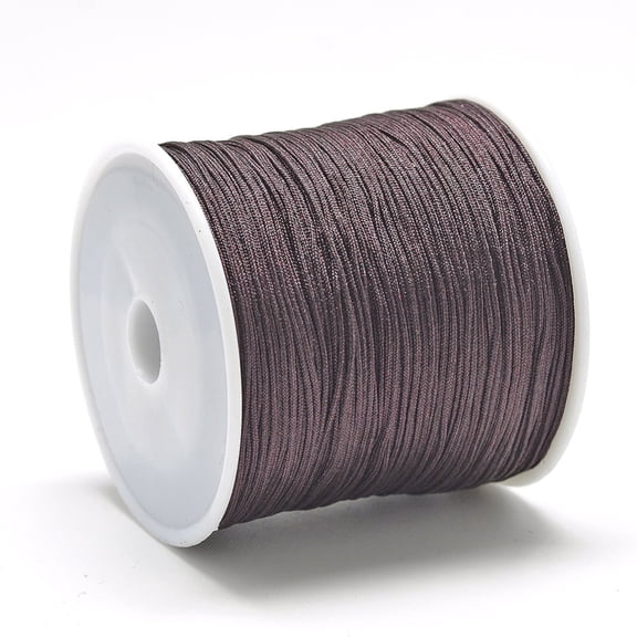 Nylon Thread Chinese Knotting Cord Coconut Brown 1mm about 284.33 yards(260m)/roll