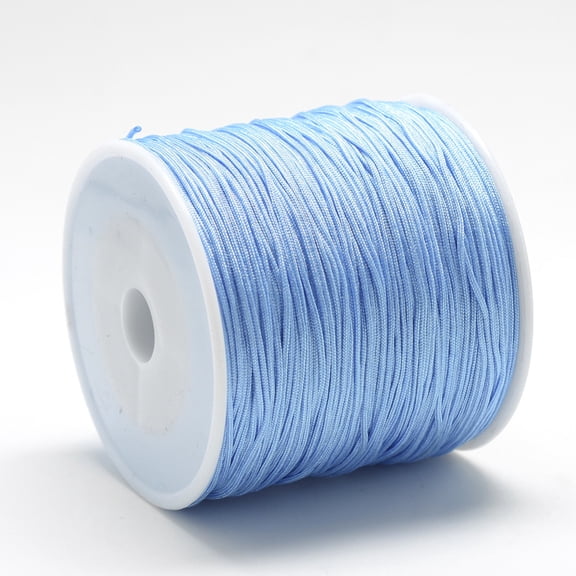 Nylon Thread Chinese Knotting Cord Light Sky Blue 1mm about 284.33 yards(260m)/roll DIY