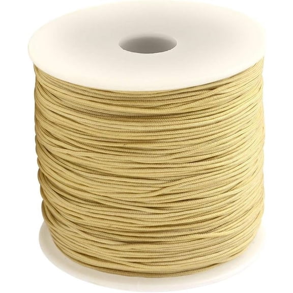 Nylon Thread Chinese Knotting Cord for Beading Jewelry Making Macrame Craft Dark Khaki 0.8mm about 100yards/roll