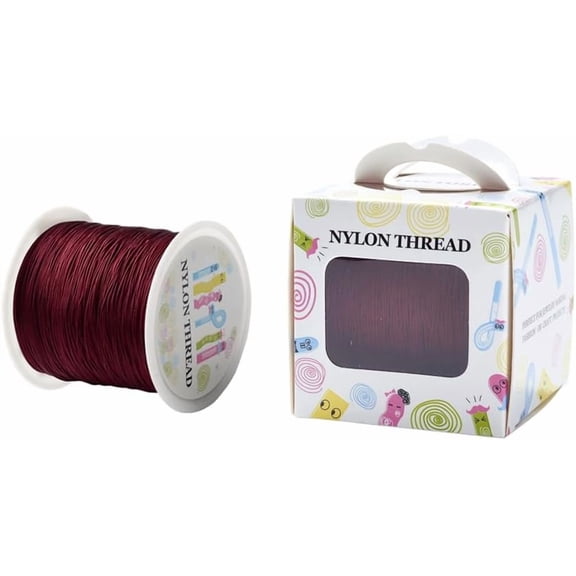 Nylon Thread Dark Red 0.5mm about 147.64yards/roll(135m/roll)