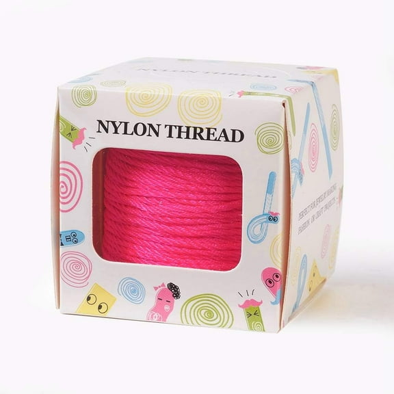 Nylon Thread Deep Pink 1.0mm about 49.21 yards(45m)/roll