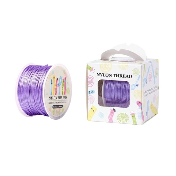 Nylon Thread For Chinese Knot Making Round Lilac 1mm 100yards/roll(91.44m/roll) 300 feet/roll diy