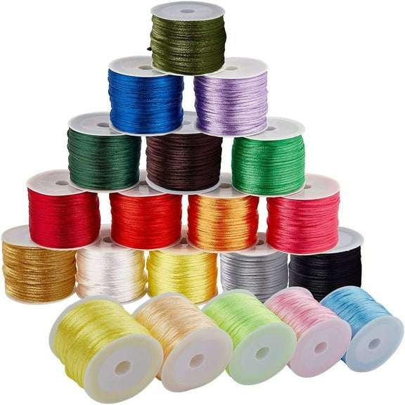 Nylon Thread Mixed Color 1.5mm about 15m/roll 20rolls/set
