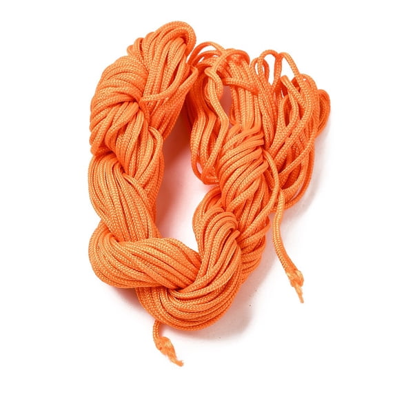 Nylon Thread Nylon Jewelry Cord for Custom Woven Bracelets Making Orange Red 2mm about 13.12 yards(12m)/bundle 10bundles/bag about 131.23 yards(120m)/bag