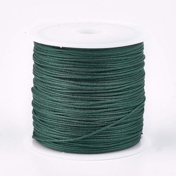 Nylon Thread Nylon Jewelry Cord for Custom Woven Jewelry Making Dark Green 0.8mm about 49.21 yards(45m)/roll Nylon
