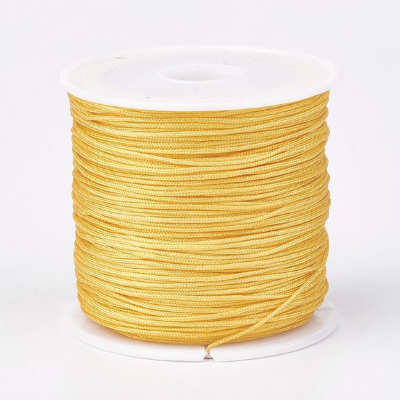Nylon Thread Nylon Jewelry Cord for Woven Jewelry Making golden 0.8mm 49.21 yards(45m)/roll