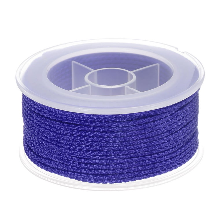 Nylon Thread Twine Beading Cord 1.6mm Extra-Strong Braided Nylon Crafting  String 16M/52 Feet, Blue