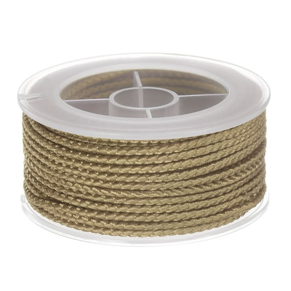 Nylon Thread Twine Beading Cord 2mm Extra-Strong Braided Nylon Crafting String 11M/36 Feet, Camel