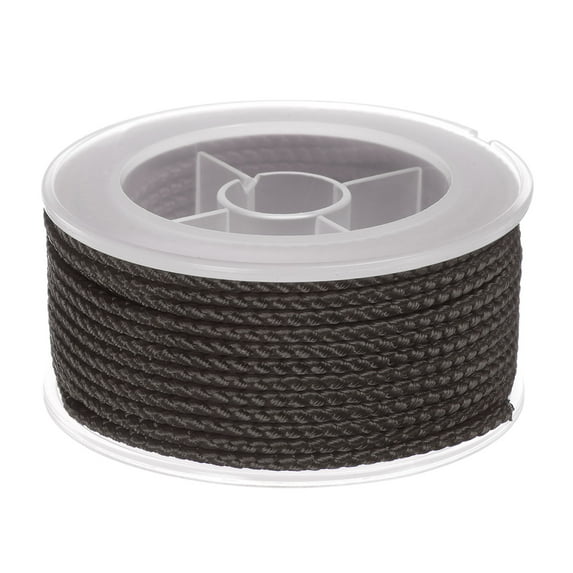 Nylon Thread Twine Beading Cord 2mm Extra-Strong Braided Nylon Crafting String 11M/36 Feet, Coffee