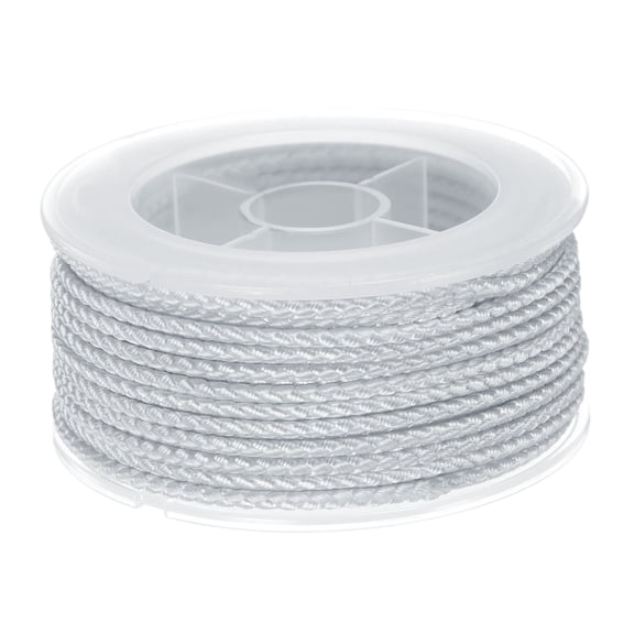 Nylon Thread Twine Beading Cord 2mm Extra-Strong Braided Nylon Crafting String 11M/36 Feet, Light Grey
