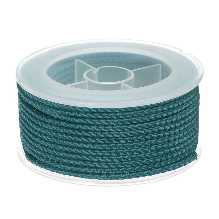 Nylon Thread Twine Beading Cord 2mm Extra-Strong Braided Nylon Crafting  String 11M/36 Feet, Teal blue